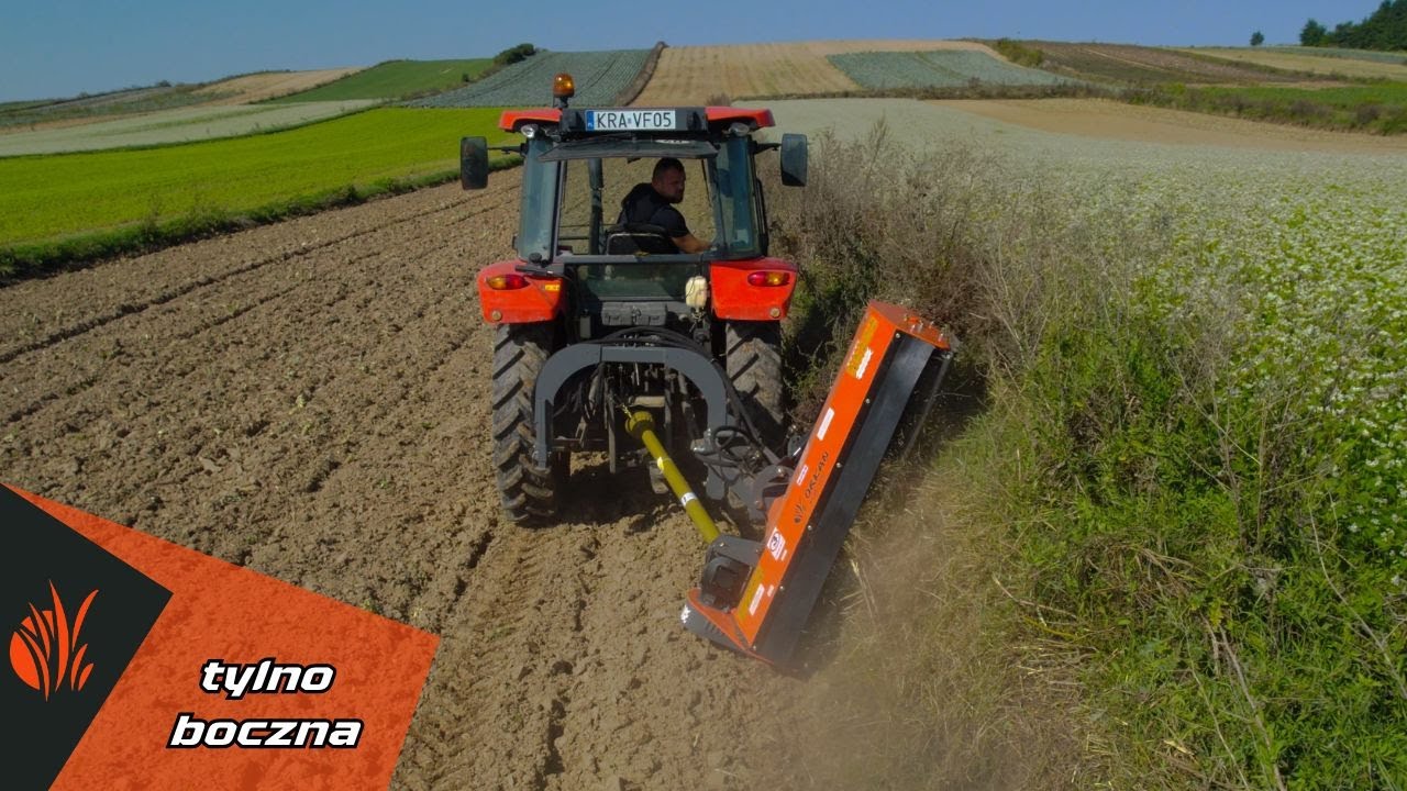 👉 Kosiarka tylnio boczna do małych ciągników 👈 Kubota M4062 - ORKAN KTBL 155 175