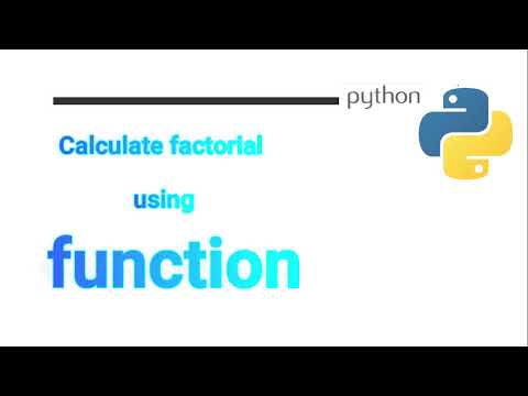How to calculate 'Factorial' using function. #factorial#funtion#python