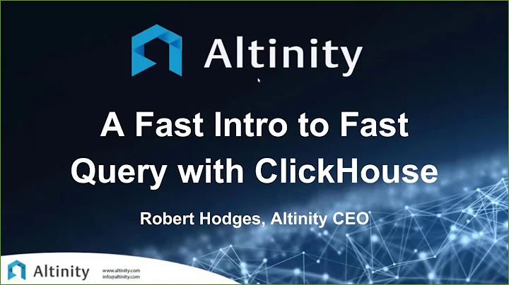 A Fast Intro to Fast Query with ClickHouse, by Rob...
