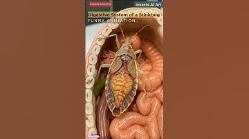 Digestive System Animation of a Stinkbug | Insects Anatomy | Insects AI Art | 01