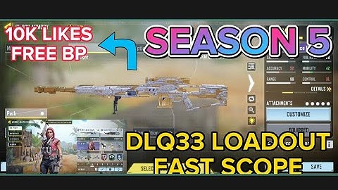 Fastest DLQ33 Gunsmith attachment in cod Mobile the king of Sniper Call of duty mobile season 5 #cod