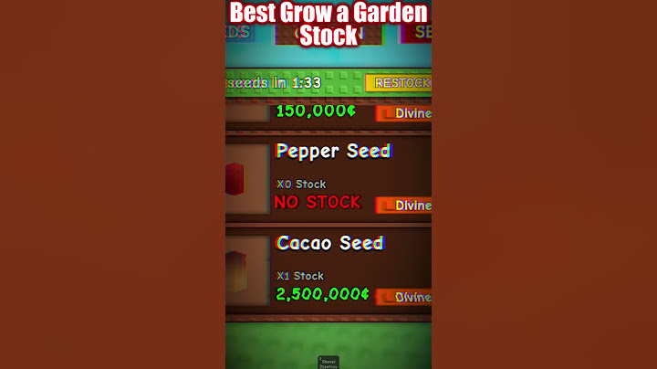 Best Grow a Garden Stock 😱🤑