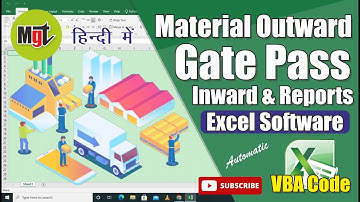 Material Outward Gate Pass, Inward & Reports - Excel VBA Based Software