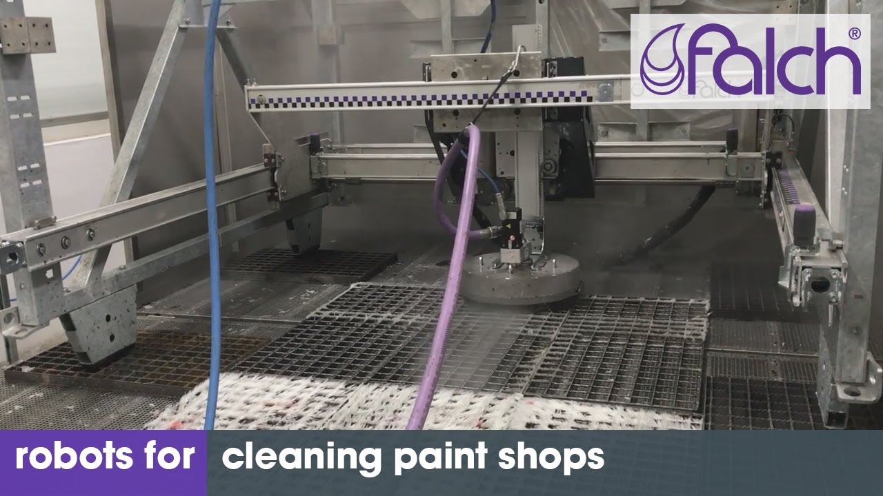 falch robots for cleaning paint shops YouTube