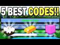 5 BEST CODES!! | Build a Boat for Treasure ROBLOX