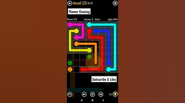 Flow Free || Classic Pack || 8x8 || Level 25 Gameplay