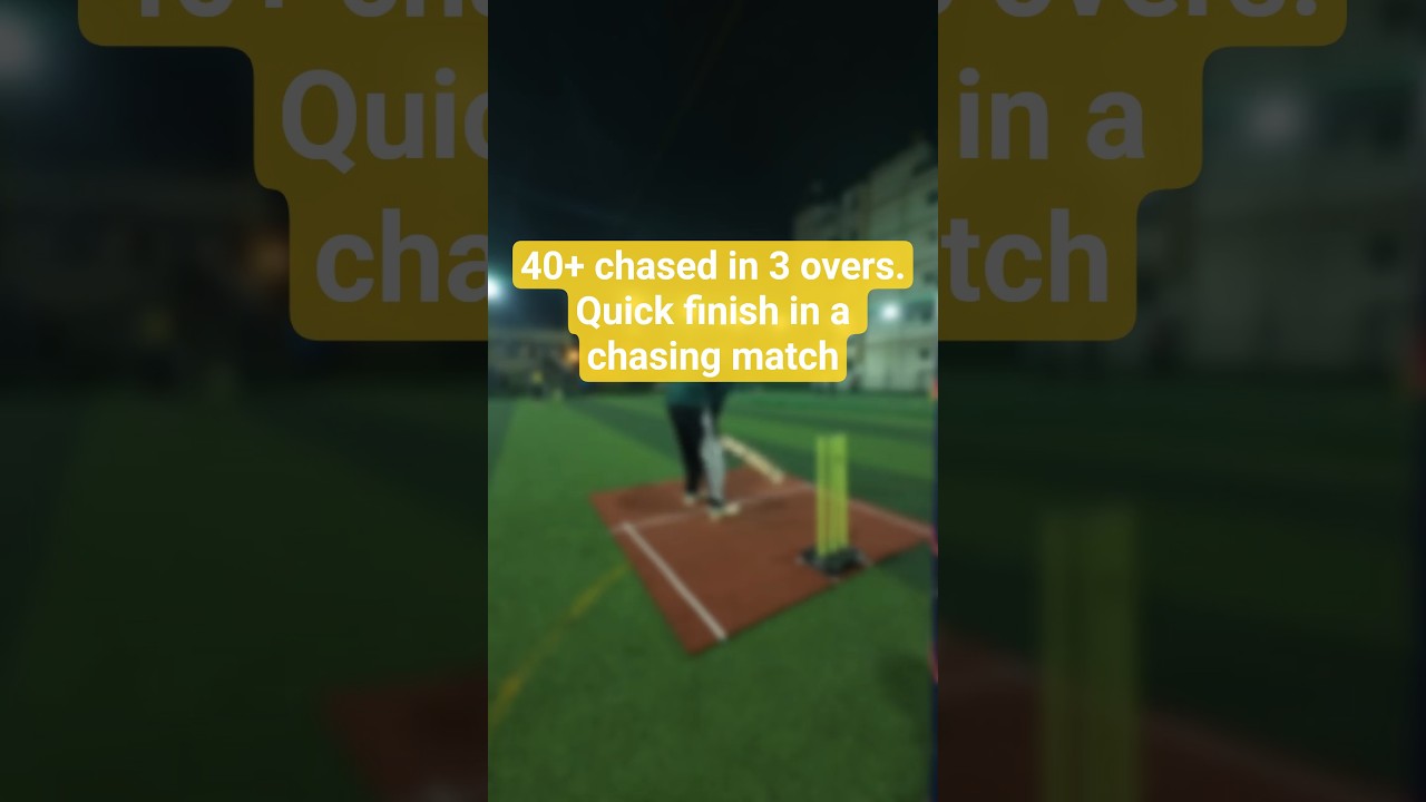 Quick Run Chase | Run Chase in tournament match 