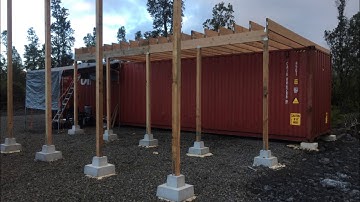 Off Grid Dome Cabin Project: Shipping Container Deck Build