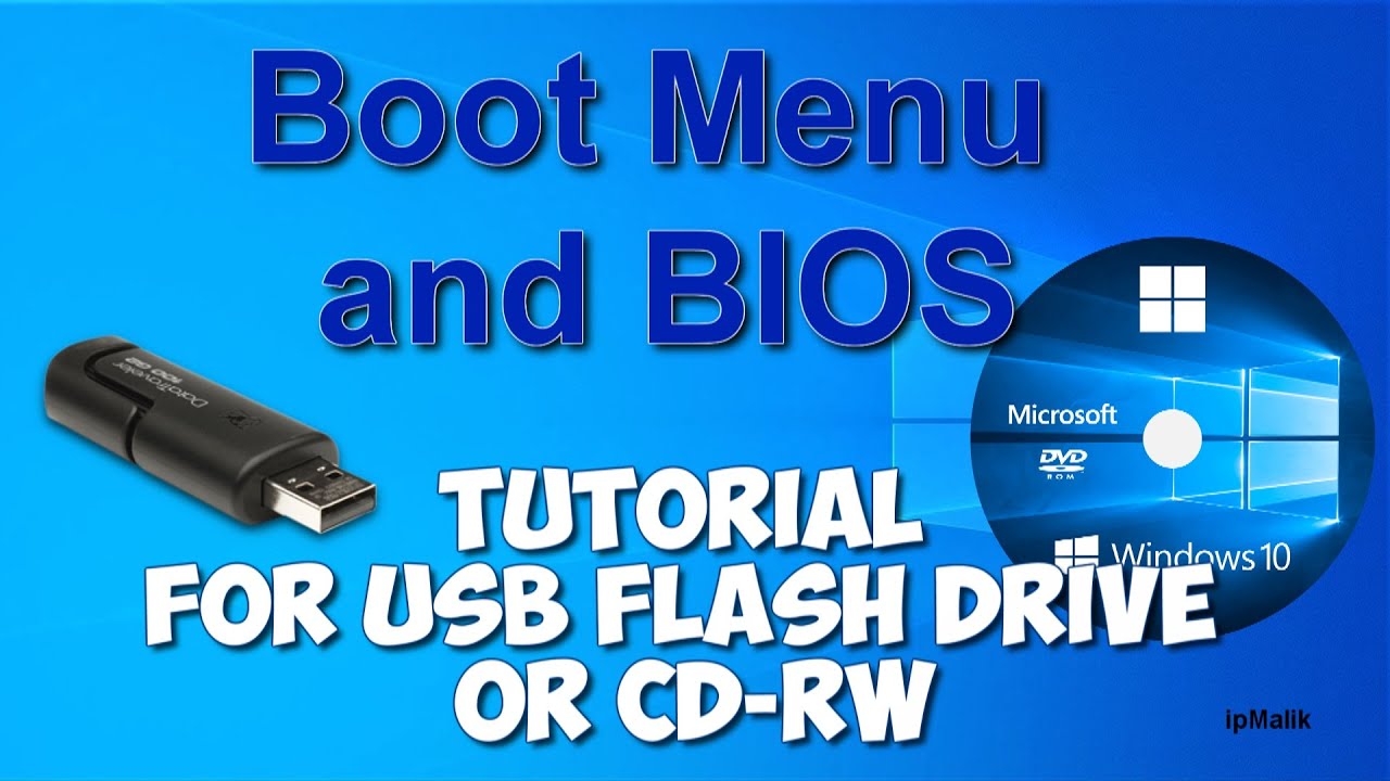 Dare Fremmed bande How to boot a PC from a USB drive / DVD-ROM in the Boot Menu, configure boot  in BIOS. Windows 7-10 - YouTube