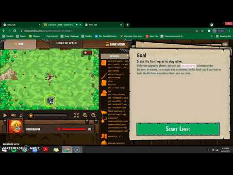 codecombat: backwoods forest - touch of death solution