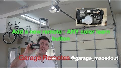 Tutorial: Adding new remotes to your garage door opener