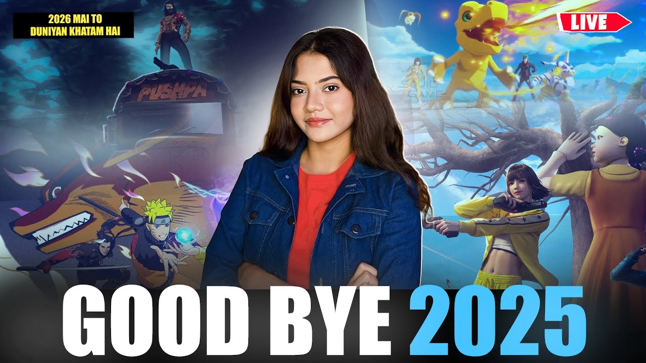 🔴 [LIVE] GOODBYE 2025 | HELLO 2026 | FREE FIRE MAX | CHILL STREAM # ...
