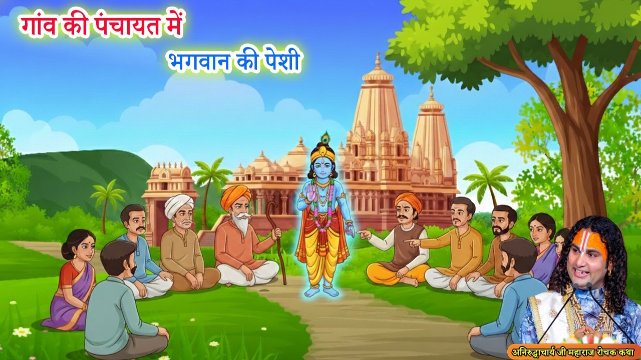 गांव की पंचायत में भगवान की पेशी - रोचक कथा | Dharmik Kahaniya #aniruddhacharyaji