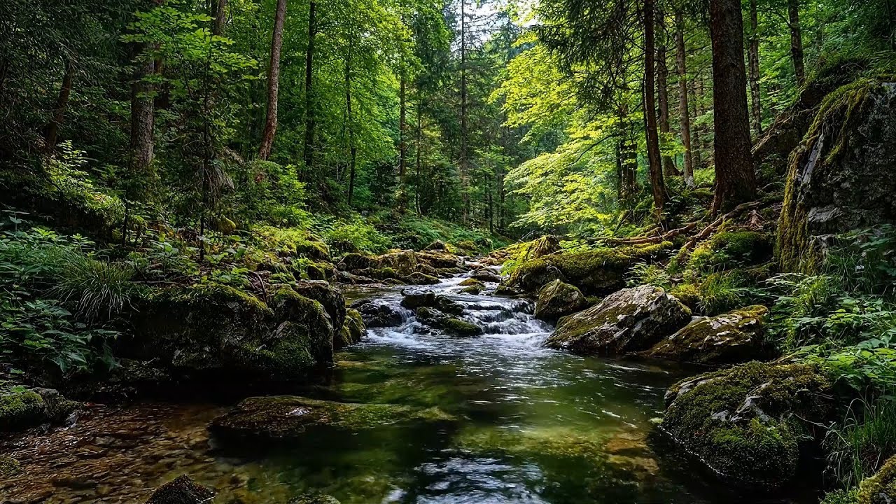 Beautiful Nature Sounds, Singing Nightingale, Stream Forest Sounds | Rest , Relax