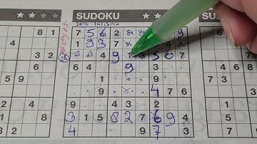 Wednesday. Bonus Extra edition (#8915) Three Stars Sudoku puzzle. 07-17-2024 part 1 of 4