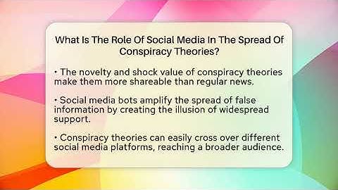 What Is The Role Of Social Media In The Spread Of Conspiracy Theories? - Everyday-Networking
