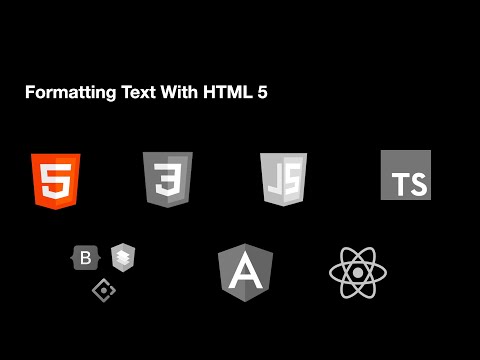 สัญลักษณ์ html  New Update  Formatting Text with HTML 5