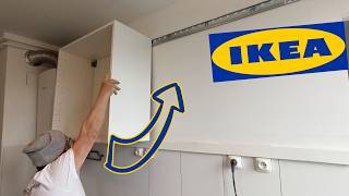 🔥 IKEA Wall Cabinets Made EASY! Install Upper Cabinets with Rail Like a Pro