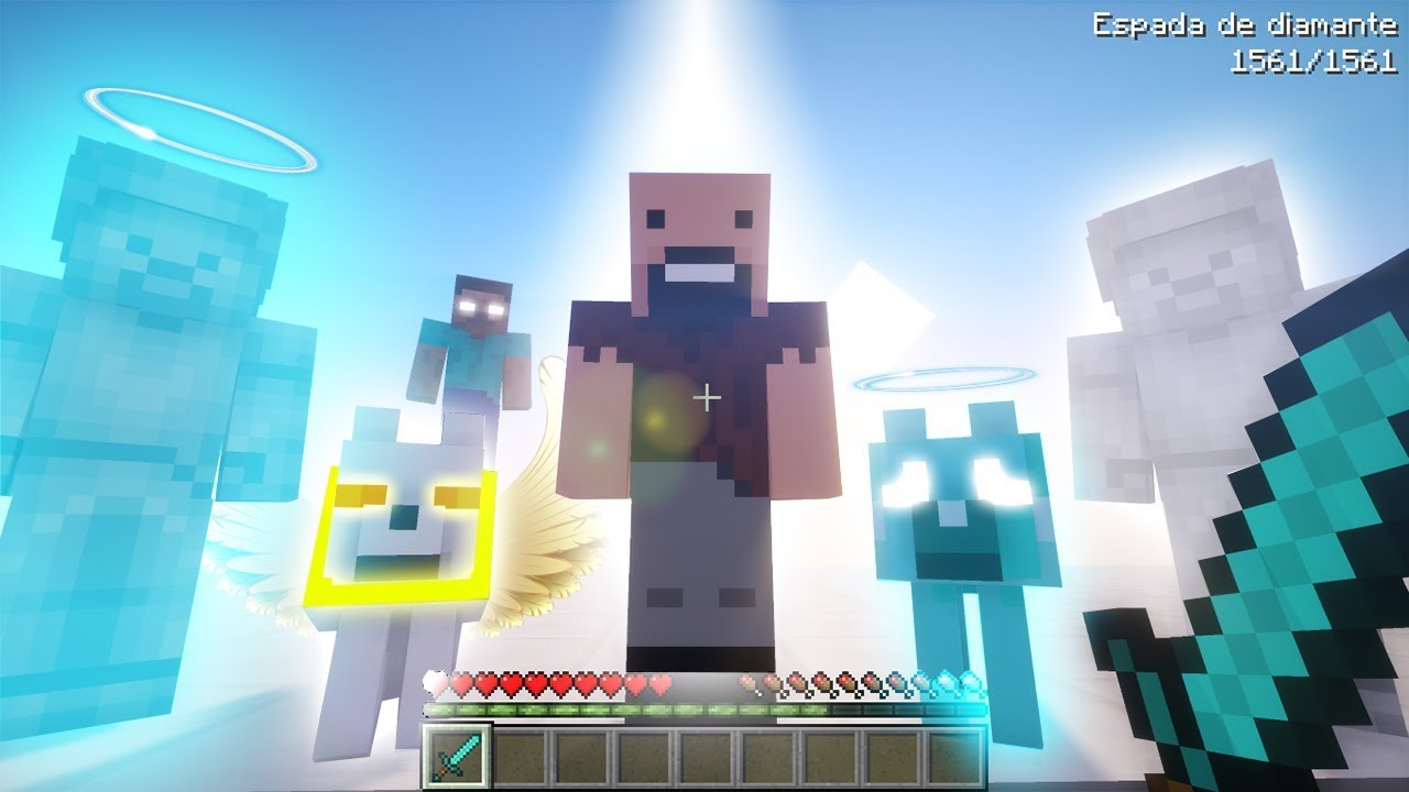😇 INVOCAMOS A TODOS!! MINECRAFT 😱 NOTCH,STEVE DE LUZ,STEVE DE DIAMANTE,LOBO DIOS,LOBO DE DIAMANTE