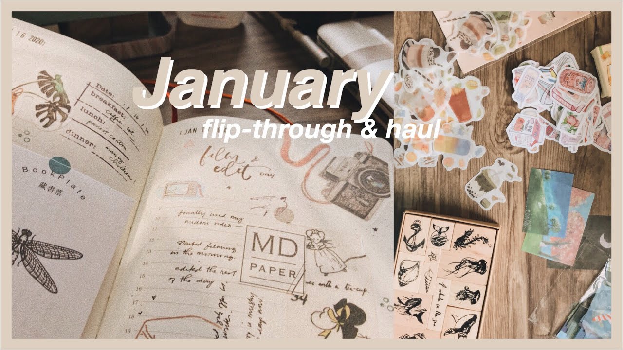 january flip-through + mini stationery haul
