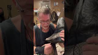 Python 🐍 cowboy 🤠 boots!! Putting sole protecters on them!!!!!