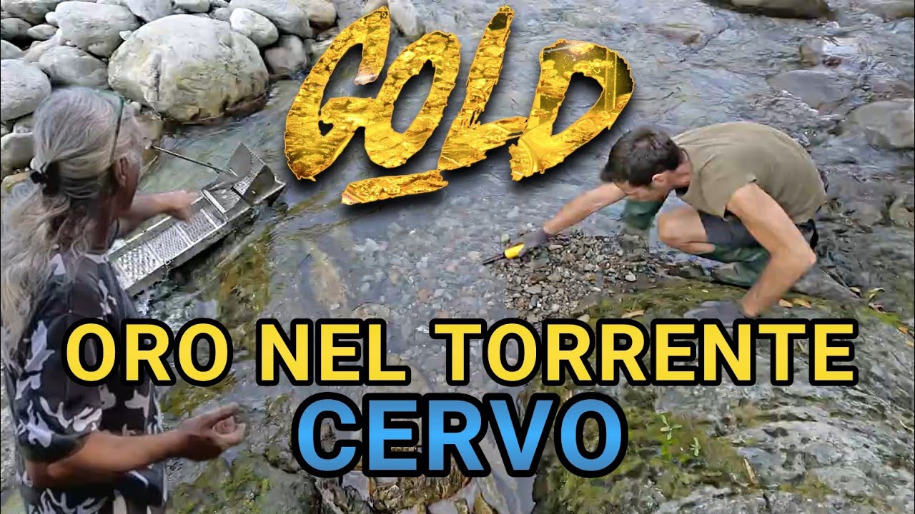 Oro nel Torrente Cervo con SKIPPER EVO (Nuova canalina per oro)