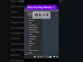 Windows + X: The Power Menu Hack ⚡