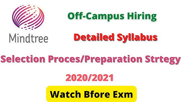Mindtree OFF-CAMPUS || Jr. Engineer || Detailed Syllabus || Preparation Strategy | Selection Process