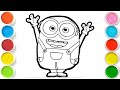 MINION Drawing, Painting & Coloring For Kids and Toddlers_ Child Art