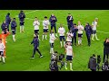 SCENES IN THE AWAY END Full Time Everton 0 3 Tottenham The Players After The Game Spurs Celebrate
