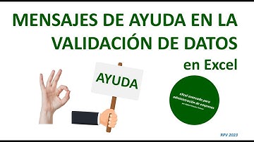 Mensajes de ayuda en la validación de datos