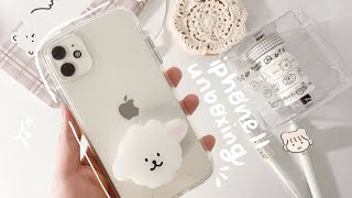 ✨☁iPhone 11 Unboxing + accessories | White | Aesthetic