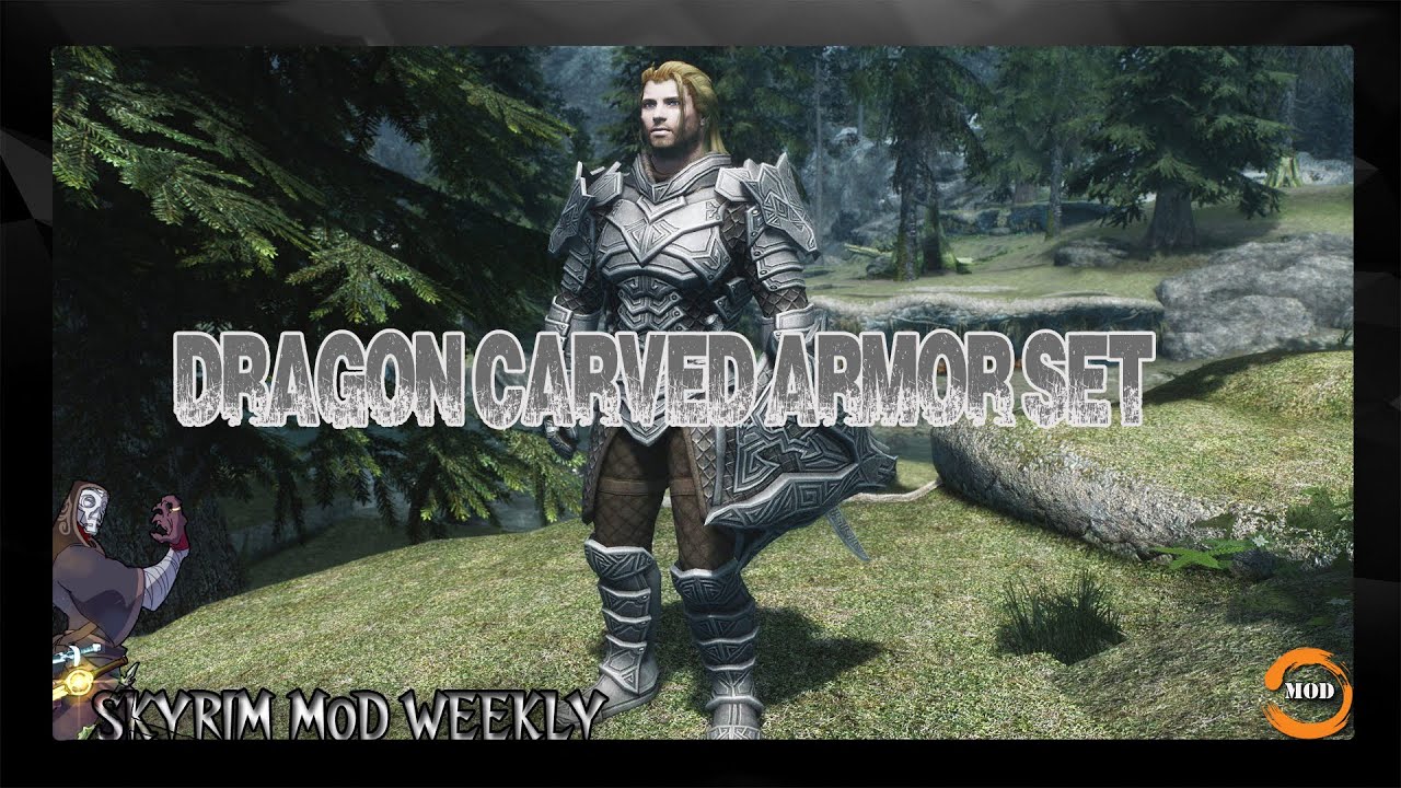 SKYRIM ARMOR MOD : Dragon Carved Armor Set