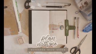 102 PLAN WITH ME; November bullet journal setup on my traveler's notebook standard; minimalist style