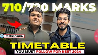 This BRUTALLY HONEST Timetable Got him 710/720 in NEET 2023🤯|#neet2024 #inspiration#aiims