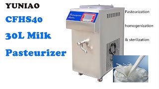 Pasteurizer pastry homogenizer ice cream sterilization gelato mixture aging pasteurization machine