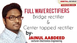 Basic Electronics  Lecture 14 Full wave bridge and center tapped rectifier