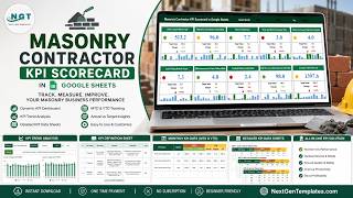 Masonry Contractor KPI Scorecard in Google Sheets
