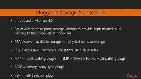 Video 14: Pluggable Storage Architecture PSA | Managing vSphere 6 Advanced Storage