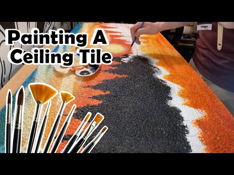 Video: Painting The Ceiling?? Painting a Classroom Ceiling Tile!