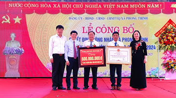Xã Phong Thịnh (Thanh Chương): Lễ công bố Quyết định công nhận xã đạt chuẩn NTM nâng cao năm 2024.