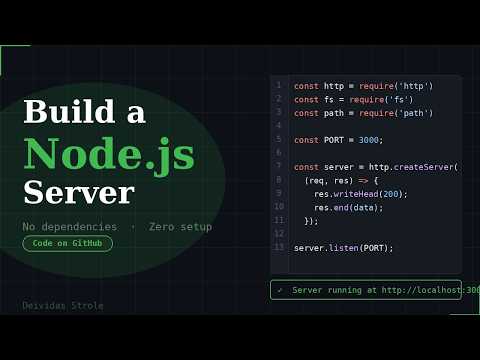 Build a Node.js Server From Scratch (No Frameworks Needed) | Deividas Strole