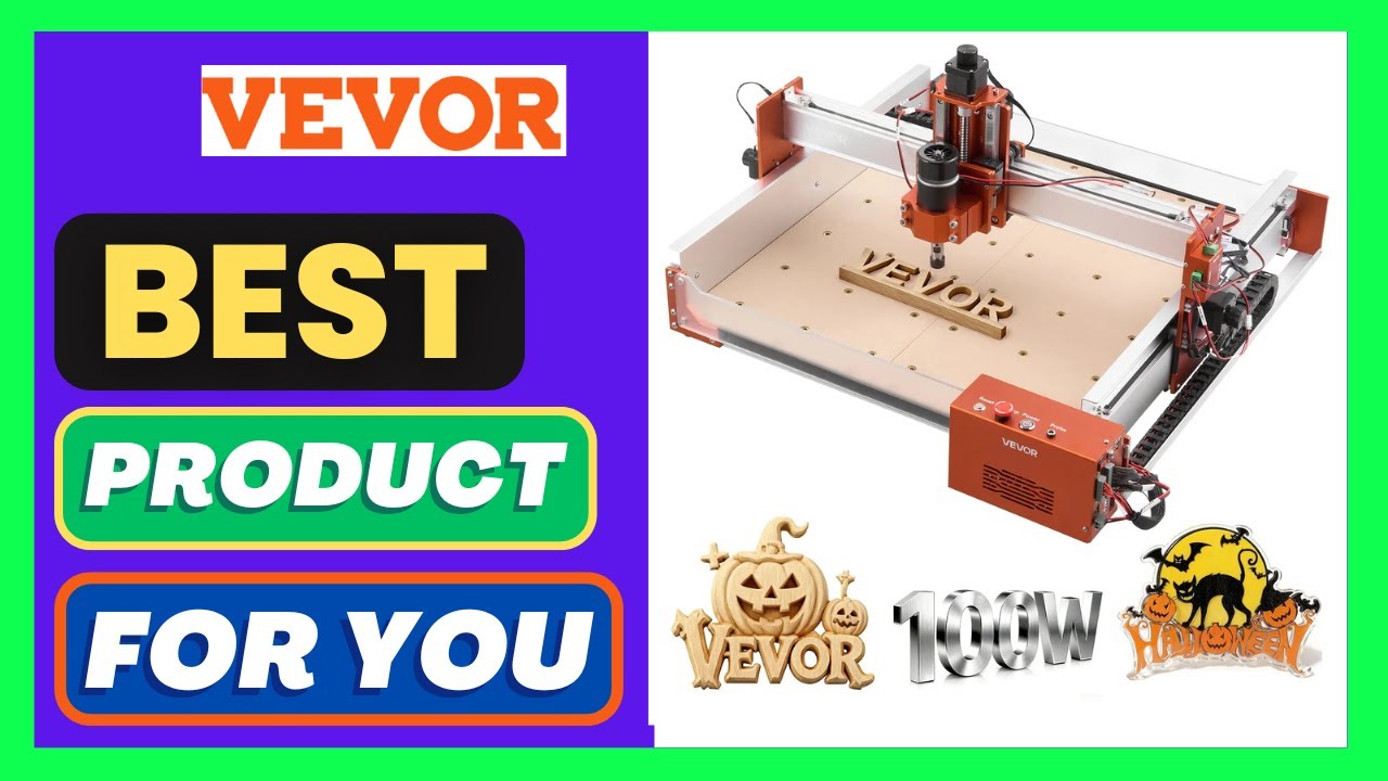 VEVOR CNC Router Machine, 100W Spindle, 3-Axis