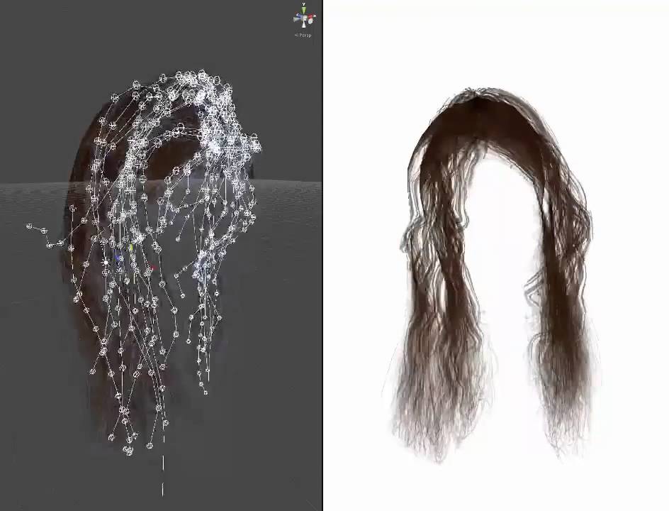 Unityでヘビメタな髪型の物理シミュレーション YouTube