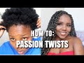 NO RUBBER BANDS, PASSION TWISTS ON EXTREME 4C KINKY HAIR!