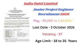 IOL Junior Project Engineer Recruitment 2026 | Eligibility Details | Anish Chauhan Job Notifications
