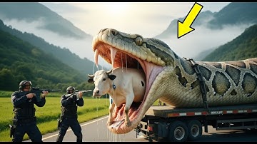 Brave Heroes Save Hyperactive Cow from Giant Python’s Terrifying Attack 🐍🔥