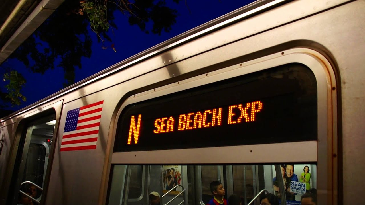 86th Street Bound Train Of R160Bs With Alstom ONIX Propulsion On The N @ New Utrecht Avenue