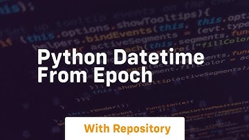 python datetime from epoch