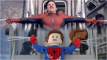 LEGO Spiderman 2 - Stopping the Train Scene | Animation